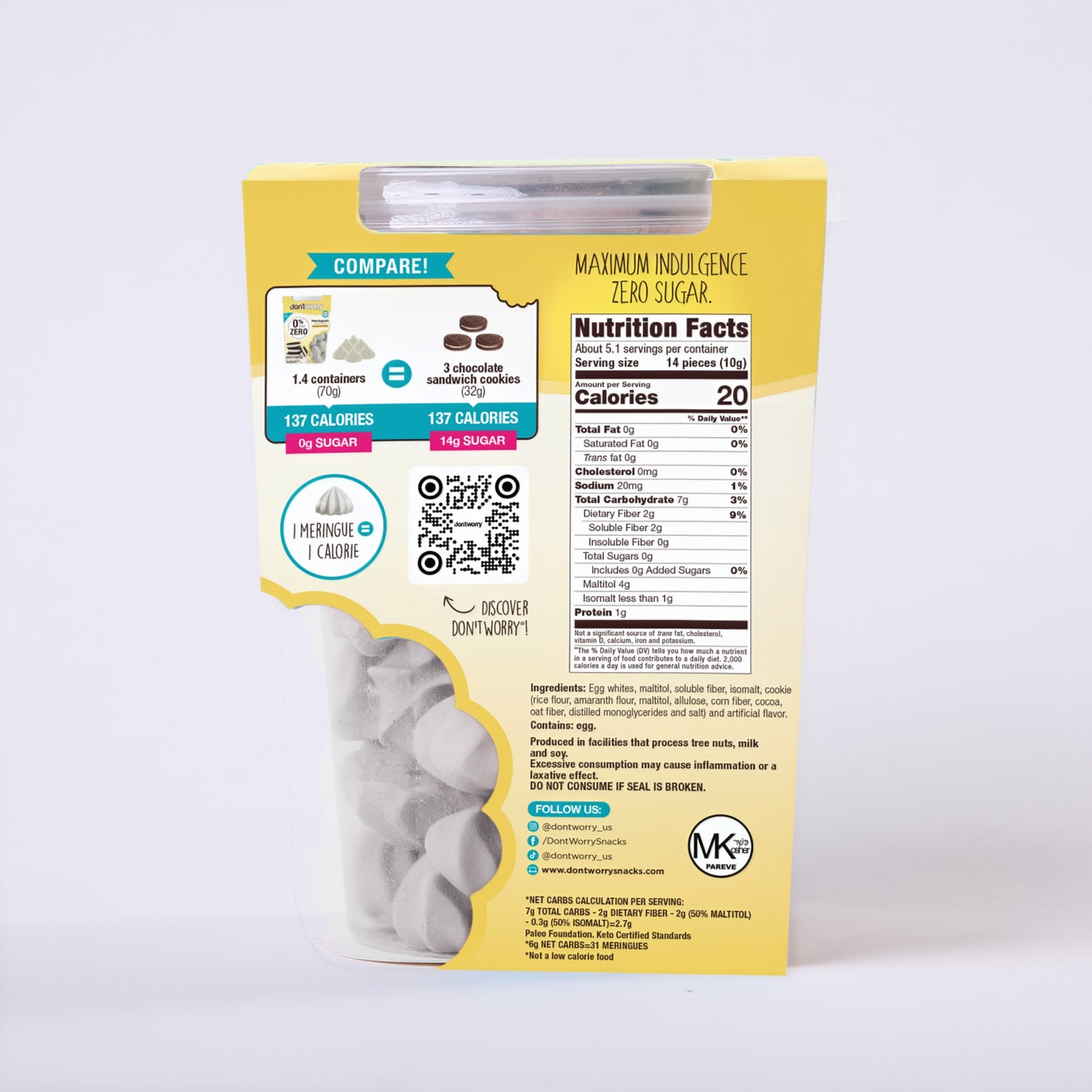 0 Sugar Meringues 4PK ZERO – Cookies & Cream, Vanilla, Chocolate, Hazelnut – Keto-Friendly & Guilt-Free