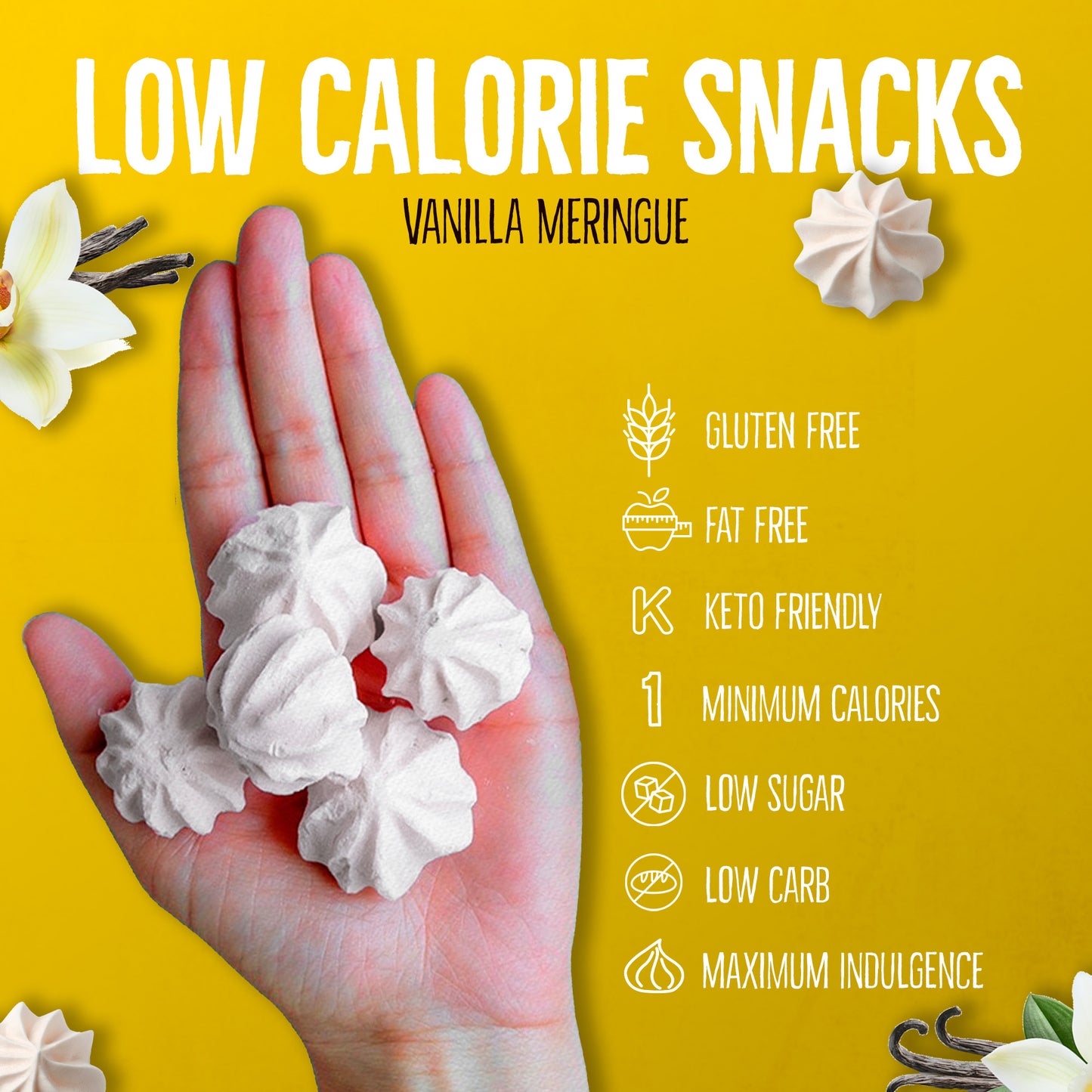 Meringue Cookies 4 Pack ( Caramel, Cookies & Cream, Vanilla, Capuccino)