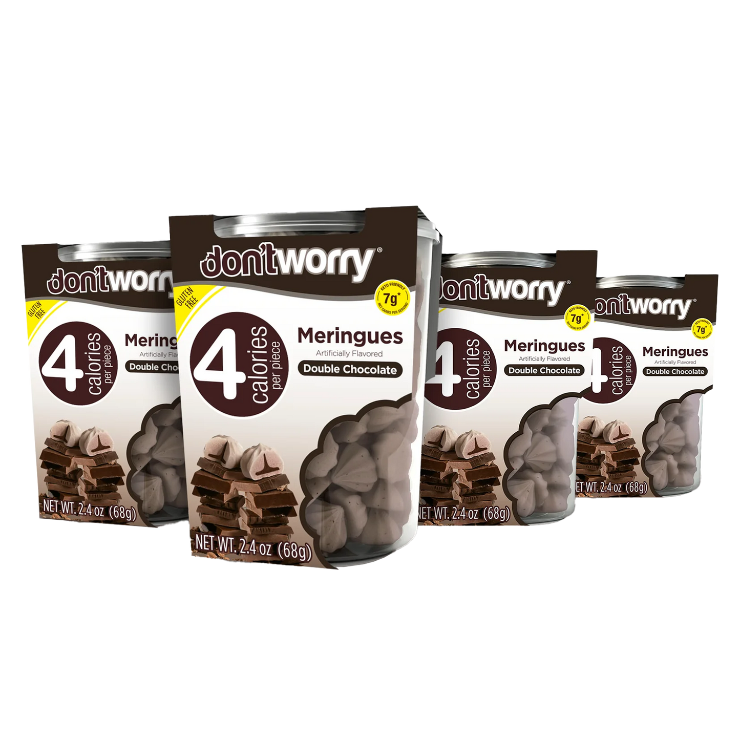 4 Pack Meringue Chocolate Filled 2.4 oz