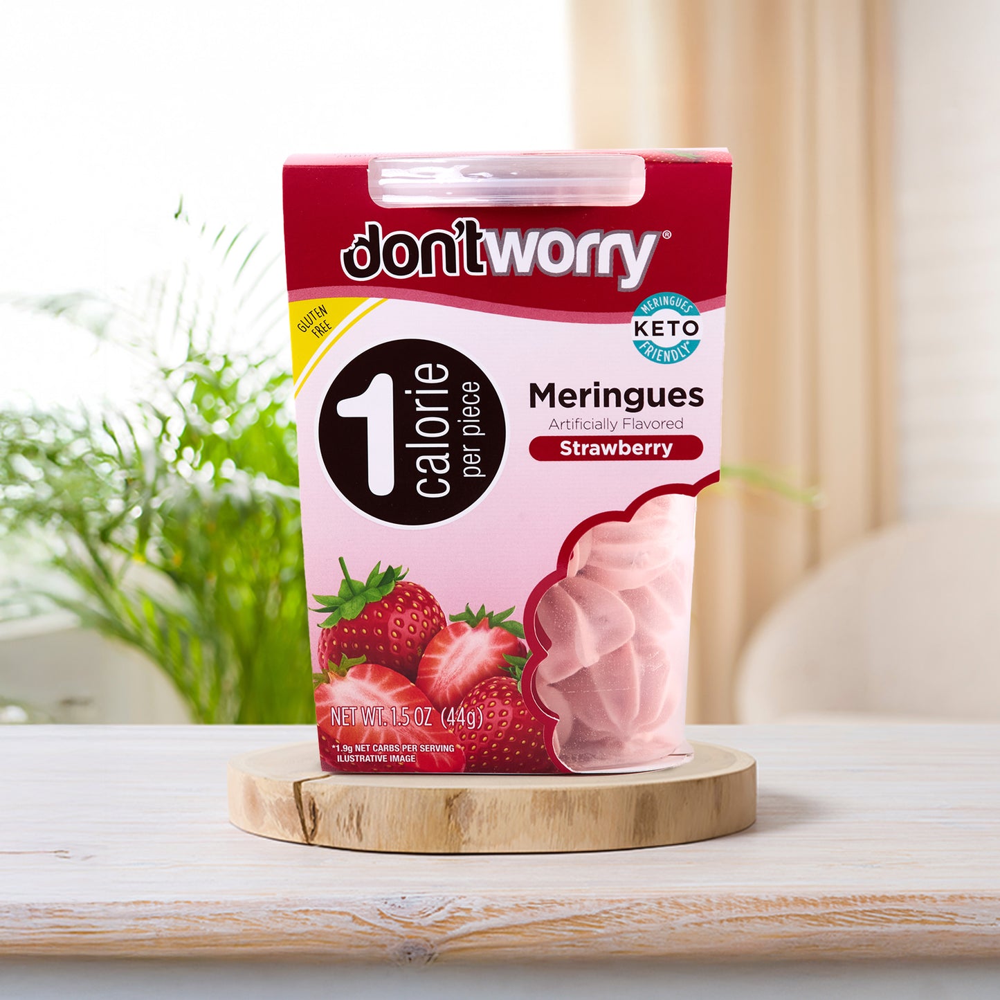 4 Pack Meringue Strawberry and Vanilla 1.4 oz