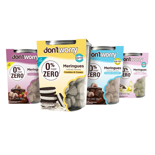 0 Sugar Meringues 4PK ZERO – Cookies & Cream, Vanilla, Chocolate, Hazelnut – Keto-Friendly & Guilt-Free
