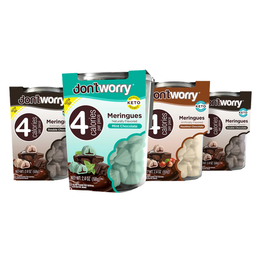 Meringue Cookies 4 Pack ( 2 Double Chocolate + Halzenut +  Mint)