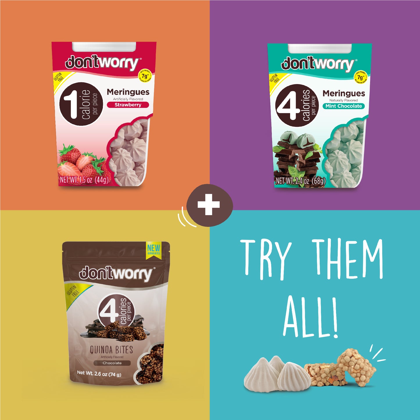 4 Pack Meringue Chocolate Filled 2.4 oz