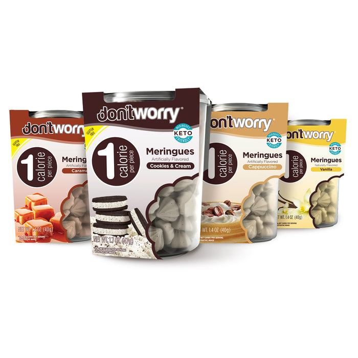 Meringue Cookies 4 Pack ( Caramel, Cookies & Cream, Vanilla, Capuccino)