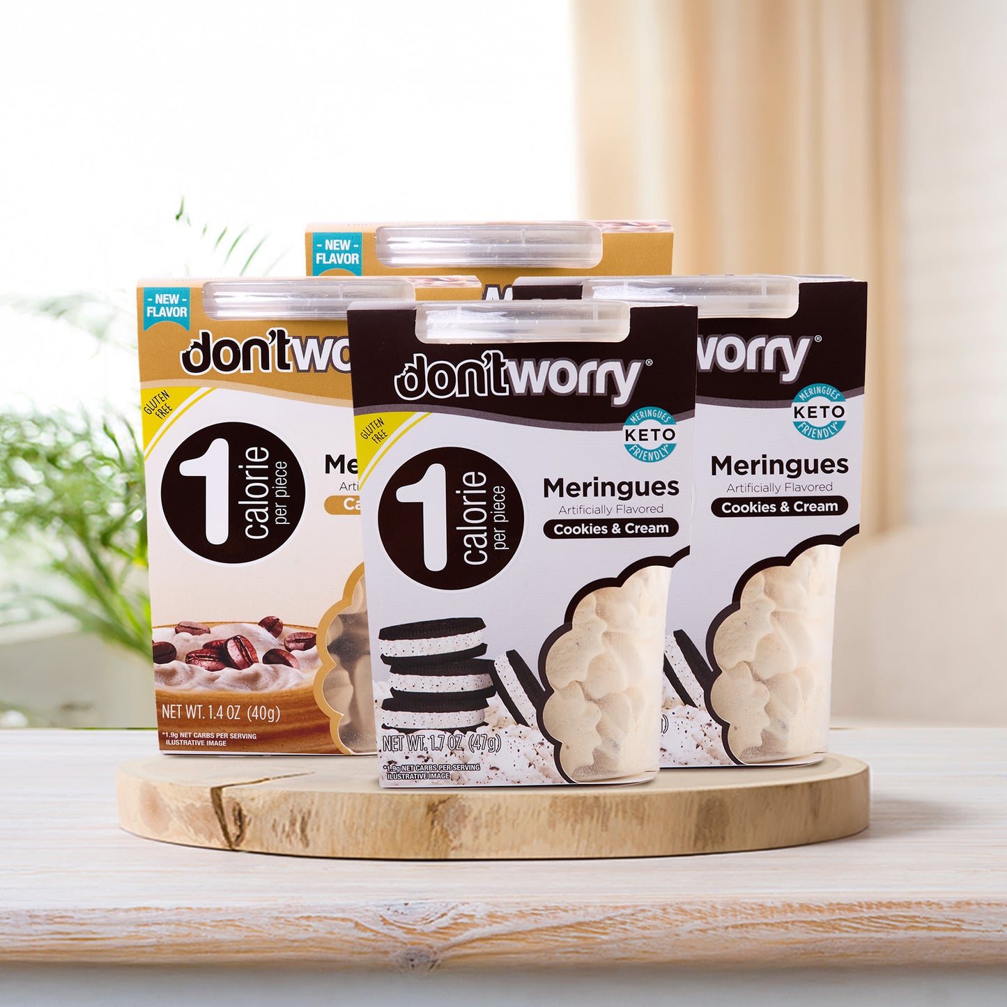 4 Pack Meringue Capuccino, Cookies & Cream