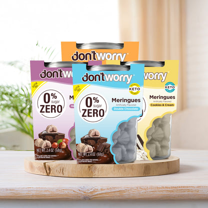 0 Sugar Meringues 4PK ZERO – Cookies & Cream, Caramel, Chocolate, Hazelnut – Keto-Friendly & Guilt-Free