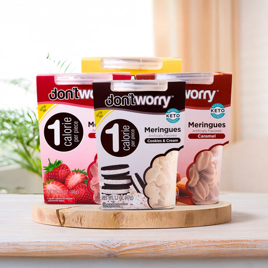 Meringue Cookies 4 Pack ( Cookies&Cream + Caramel + Strawberry + Vanilla)