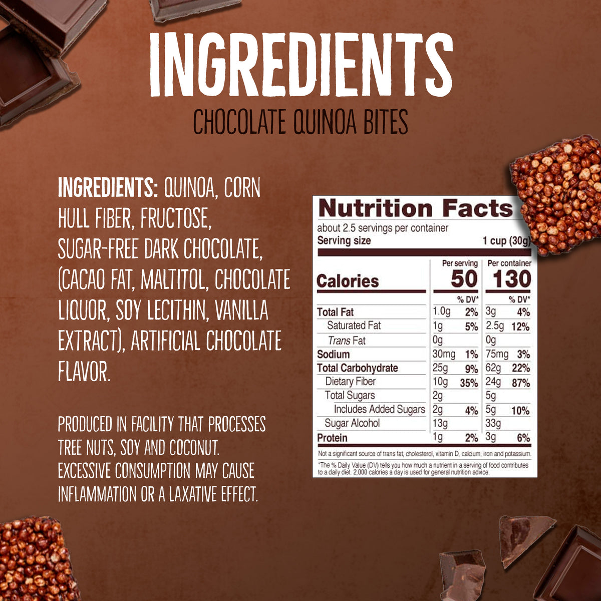 4 pack Quinoa Bites - 2 Blue Berry+Chocolate+Almond