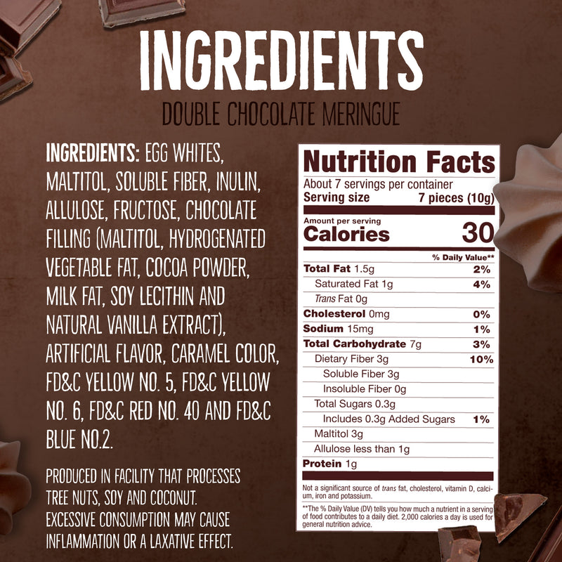 4 Pack Meringue Chocolate & Halzenut 2.4 oz