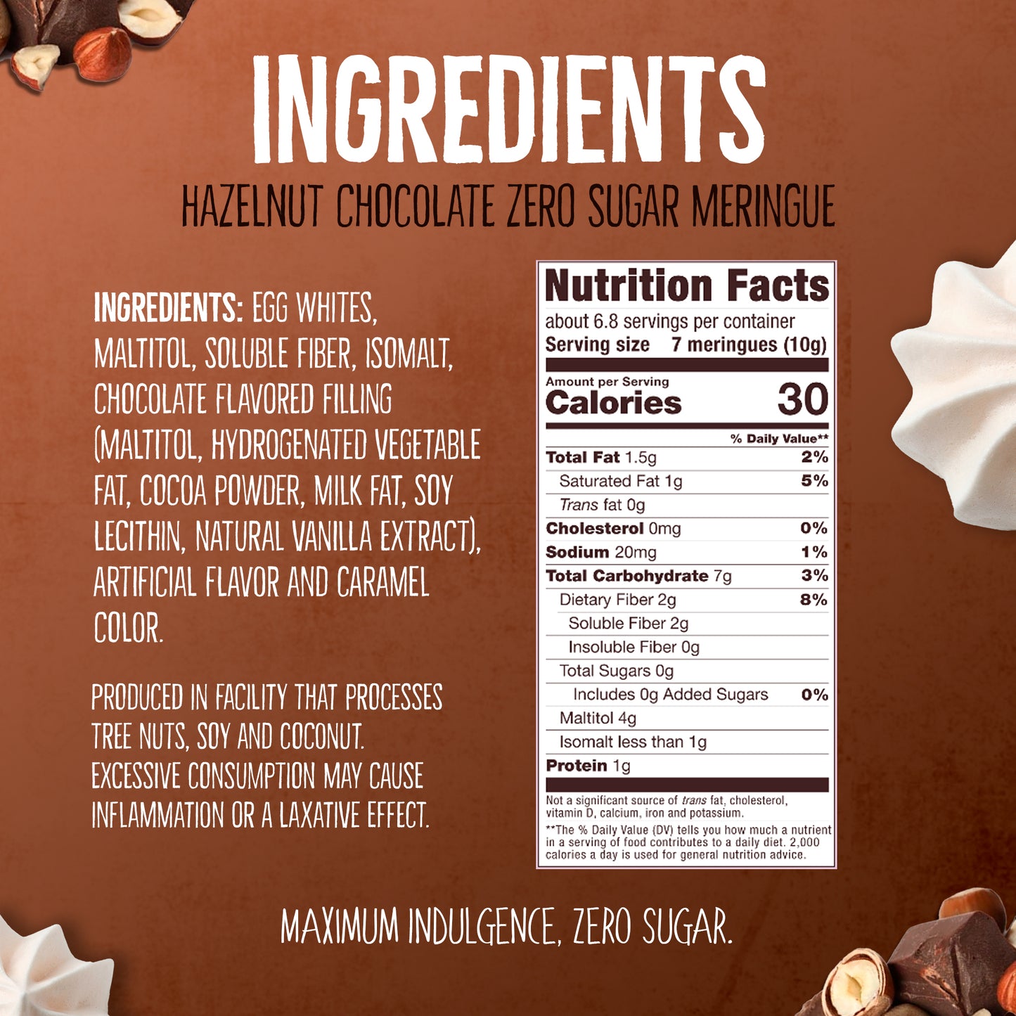 0 Sugar Meringues 4PK ZERO – Cookies & Cream, Vanilla, Chocolate, Hazelnut – Keto-Friendly & Guilt-Free