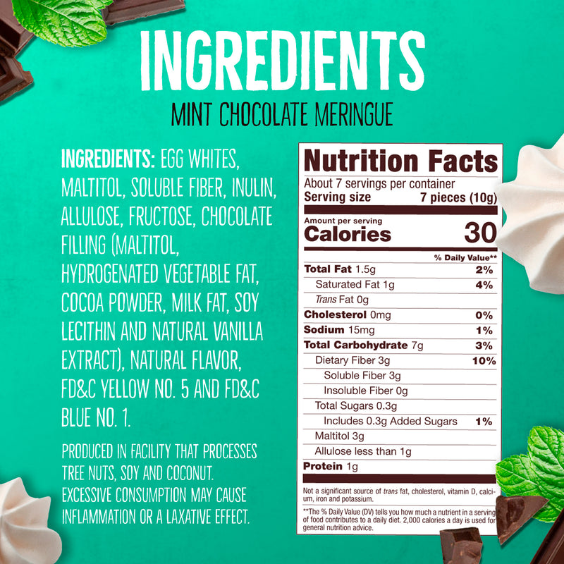 4 Pack Meringue Chocolate Filled & Mint