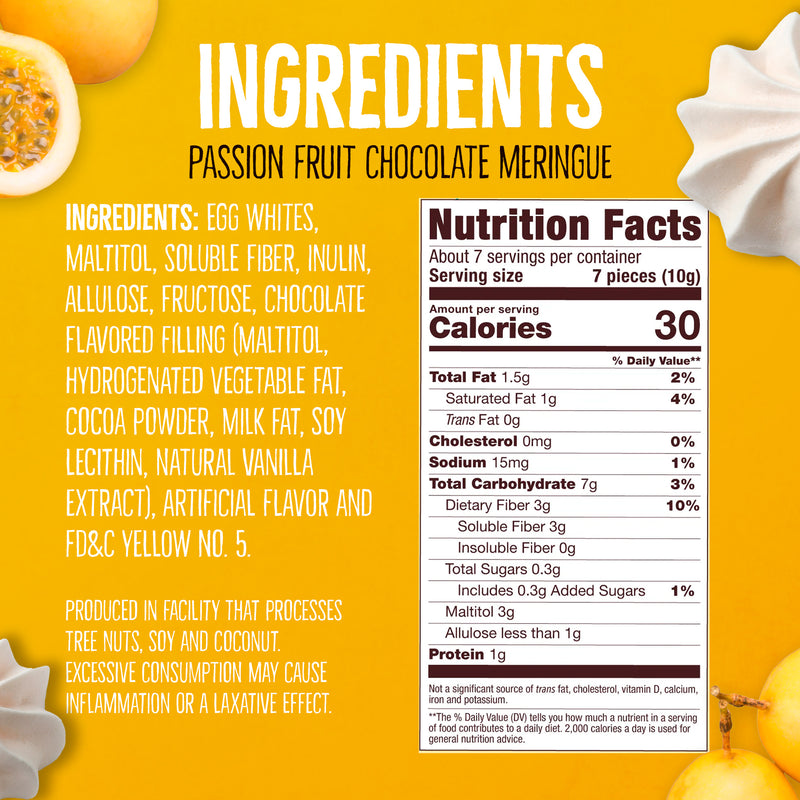 Just 4 Calories Per Meringue – Low Sugar Meringues 4PK – Double Chocolate, Hazelnut, Mint & Passion Fruit – Maximum Indulgence, Minimum Calories