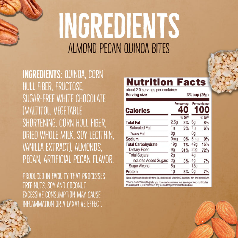 4 pack Quinoa Bites - 2 Blue Berry+Chocolate+Almond