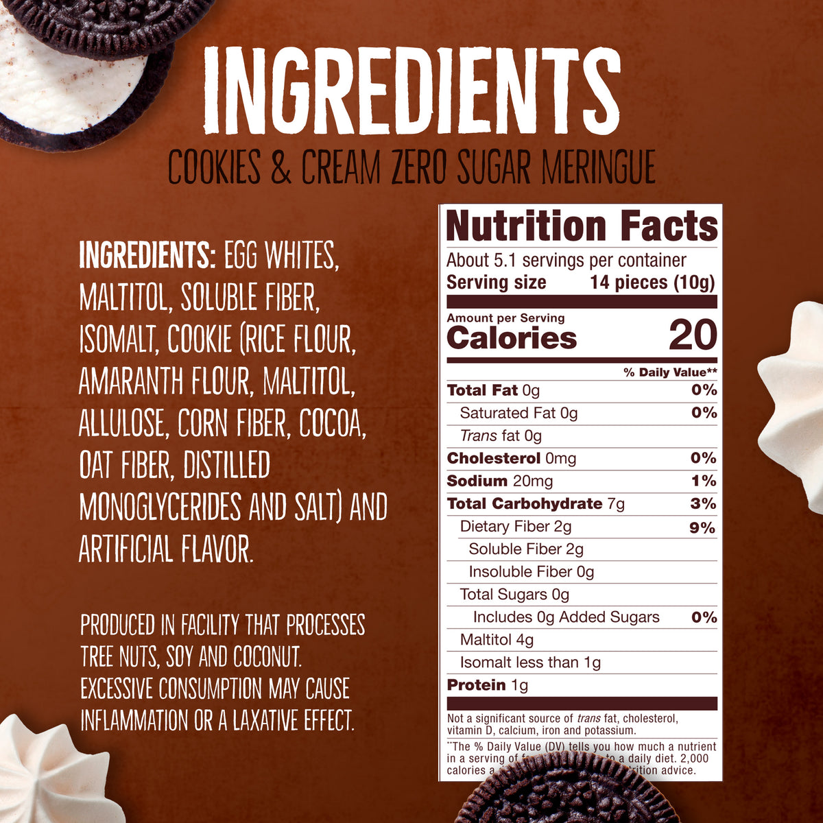 0 Sugar Meringues 4PK ZERO – Cookies & Cream, Vanilla, Chocolate, Hazelnut – Keto-Friendly & Guilt-Free