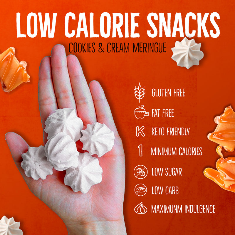Meringue Cookies 4 Pack ( Cookies&Cream + Caramel + Strawberry + Vanilla)