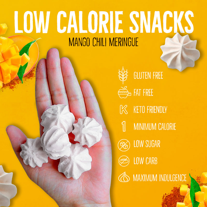 Just 1 Calorie Per Piece – Low Sugar Meringues 4PK – Mango, Watermelon – Sweet & Spicy Flavors
