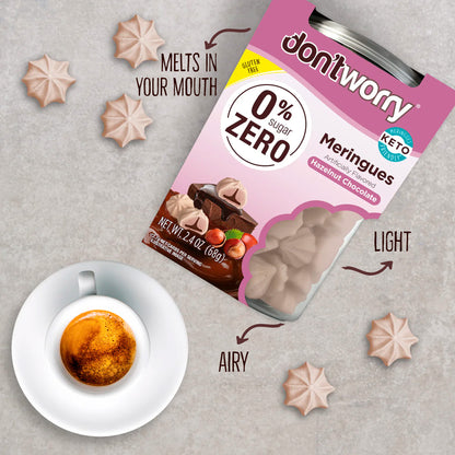 0 Sugar Meringues 4PK ZERO – Cookies & Cream, Caramel, Chocolate, Hazelnut – Keto-Friendly & Guilt-Free
