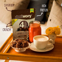 4 pack Quinoa Bites Chocolate Flavor Super Food (2.6 oz per bag)