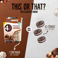 4 Pack Meringue Chocolate & Halzenut 2.4 oz