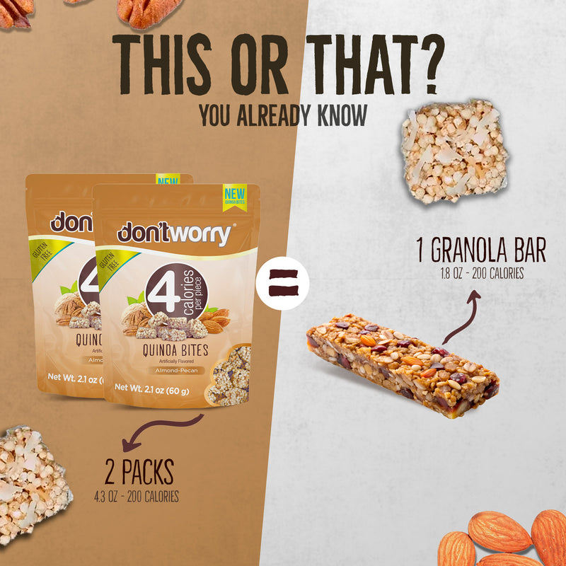 4 pack Quinoa Bites - 2 Blue Berry+Chocolate+Almond