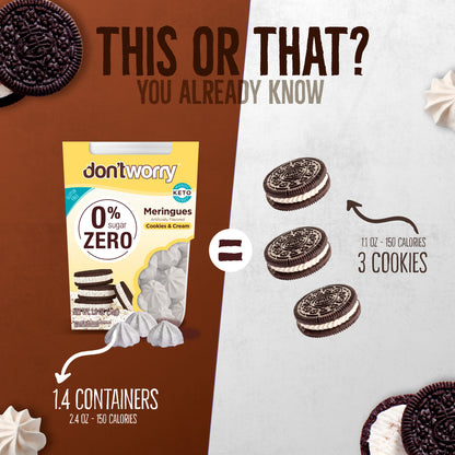 0 Sugar Meringues 4PK ZERO – Cookies & Cream, Caramel, Chocolate, Hazelnut – Keto-Friendly & Guilt-Free