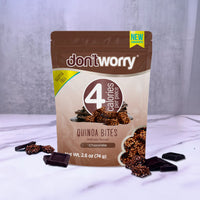 4 pack Quinoa Bites Chocolate Flavor Super Food (2.6 oz per bag)