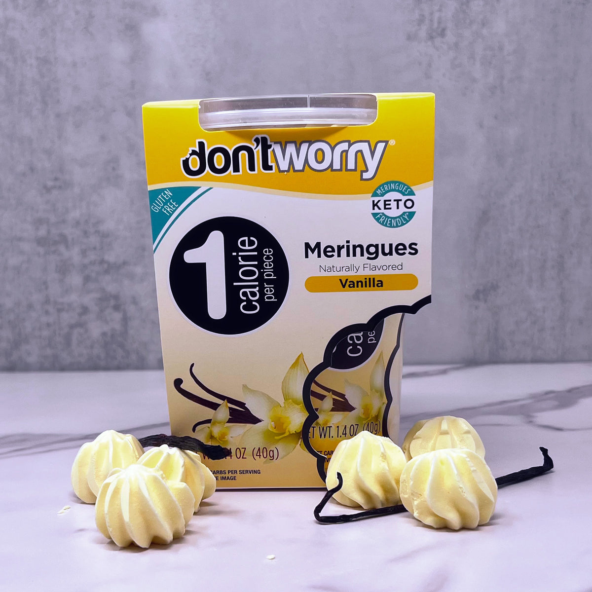 4 Pack Meringue Strawberry and Vanilla 1.4 oz