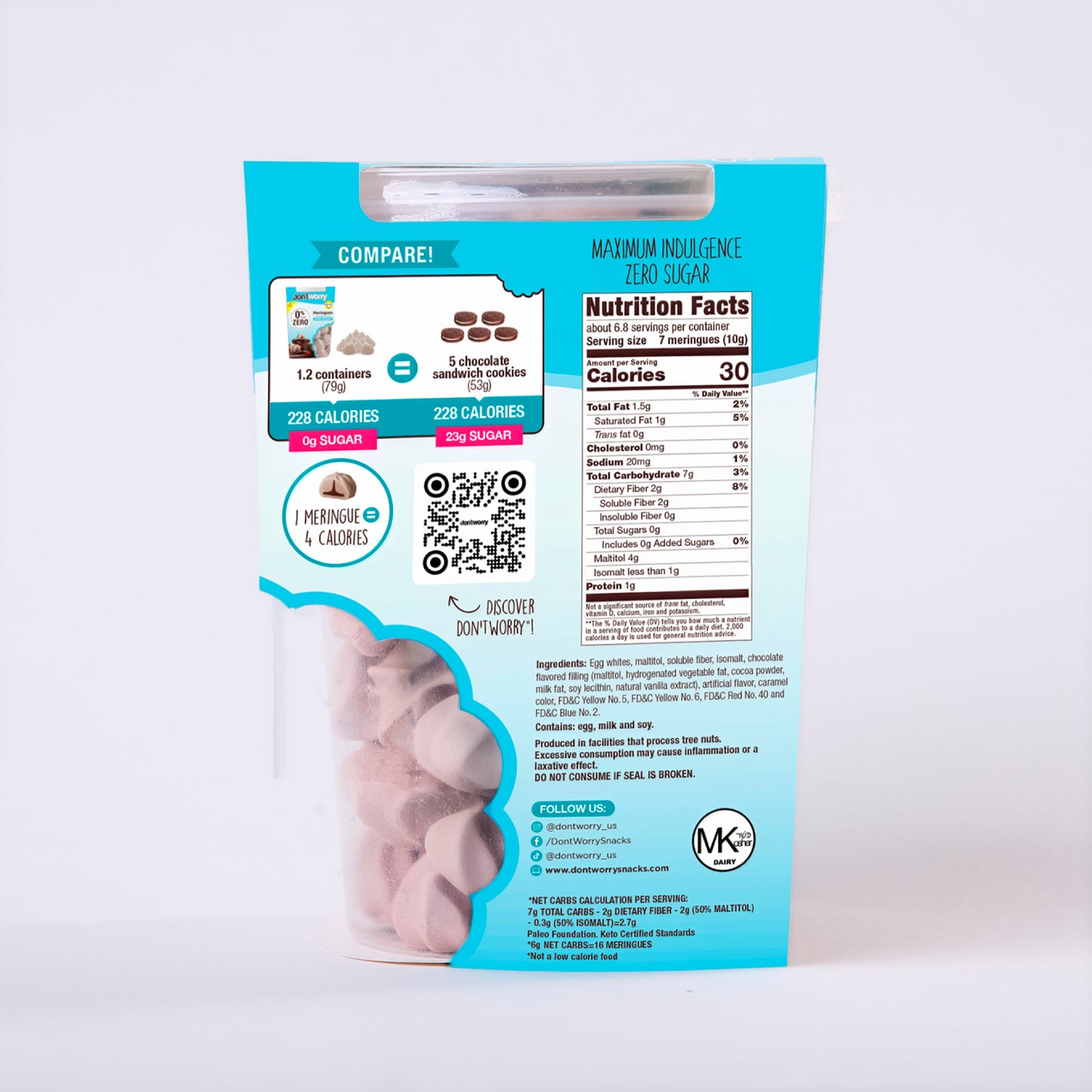 0 Sugar Meringues 4PK ZERO – Cookies & Cream, Vanilla, Chocolate, Hazelnut – Keto-Friendly & Guilt-Free