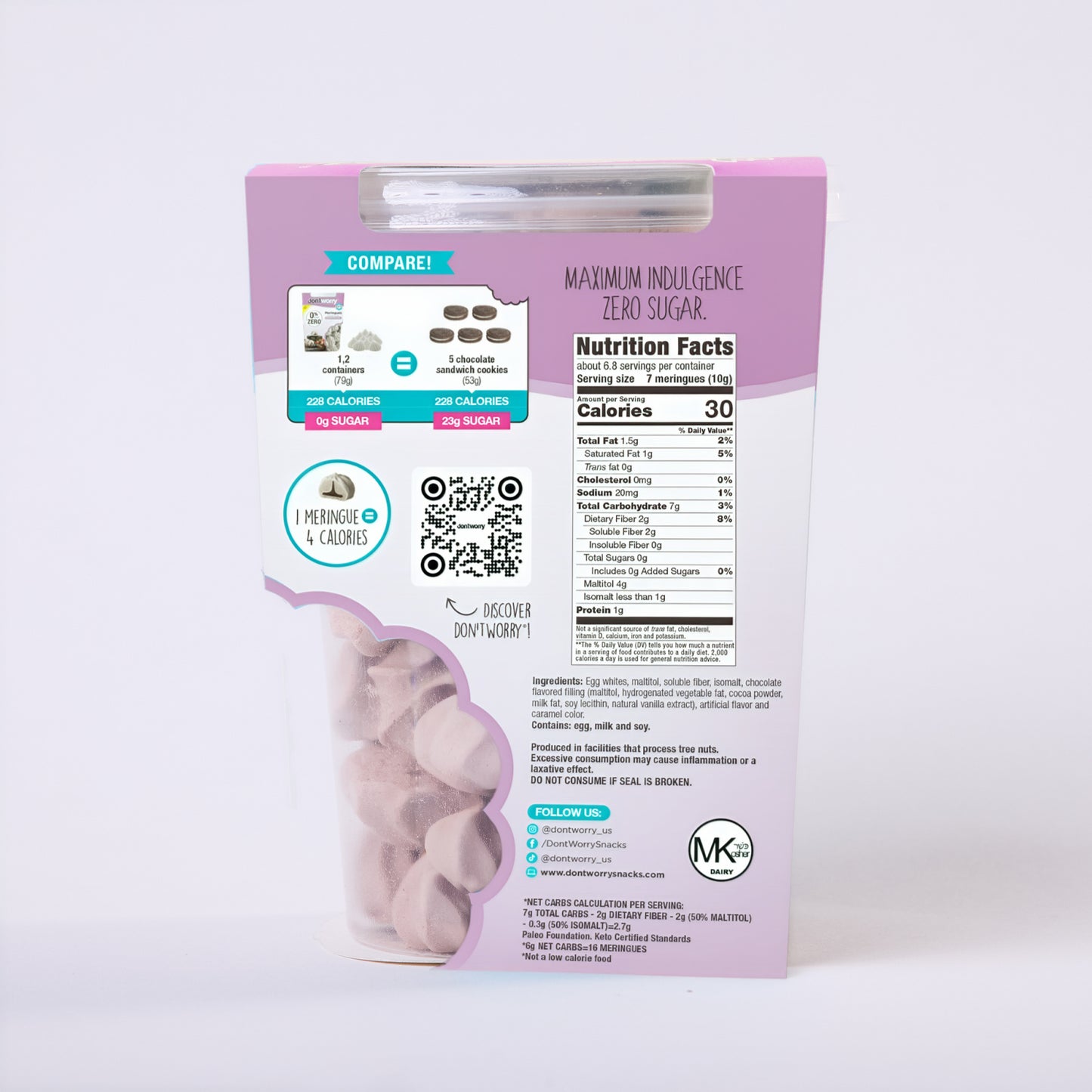 0 Sugar Meringues 4PK ZERO – Cookies & Cream, Vanilla, Chocolate, Hazelnut – Keto-Friendly & Guilt-Free