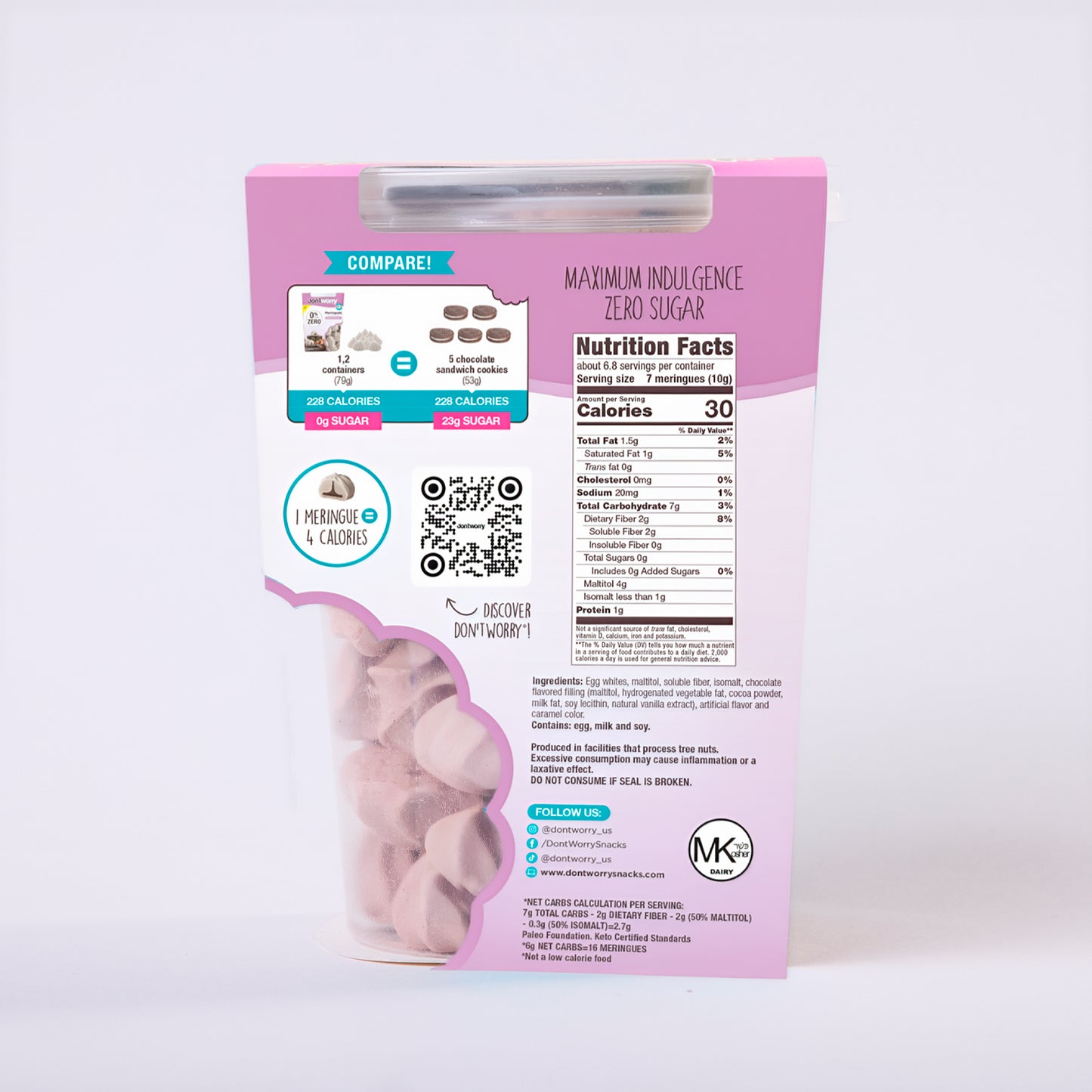 0 Sugar Meringues 4PK ZERO – Cookies & Cream, Vanilla, Chocolate, Hazelnut – Keto-Friendly & Guilt-Free