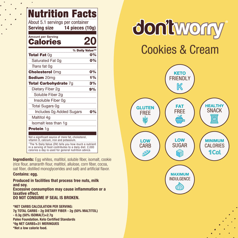 0 Sugar Meringues 4PK ZERO – Cookies & Cream, Chocolate – Keto-Friendly & Guilt-Free