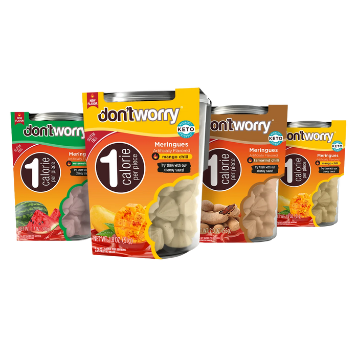 Just 1 Calorie Per Piece – Low Sugar Meringues 4PK – Mango, Watermelon, Tamarind – Sweet & Spicy Flavors