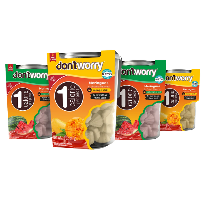 Just 1 Calorie Per Piece – Low Sugar Meringues 4PK – Mango, Watermelon – Sweet & Spicy Flavors