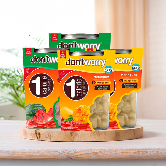 Just 1 Calorie Per Piece – Low Sugar Meringues 4PK – Mango, Watermelon – Sweet & Spicy Flavors