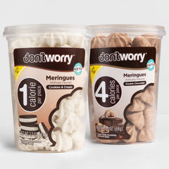 Cookies and Cream and Double Chocolate meringue containers