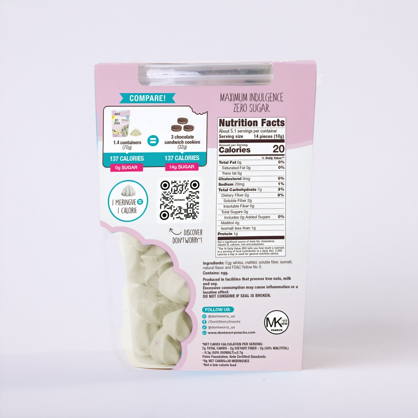 0 Sugar Meringues 4PK ZERO – Cookies & Cream, Vanilla, Chocolate, Hazelnut – Keto-Friendly & Guilt-Free
