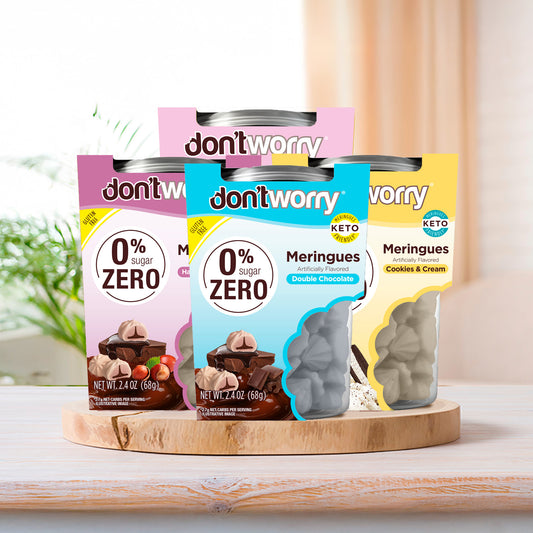 0 Sugar Meringues 4PK ZERO – Cookies & Cream, Vanilla, Chocolate, Hazelnut – Keto-Friendly & Guilt-Free