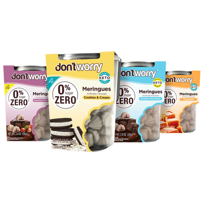 0 Sugar Meringues 4PK ZERO – Cookies & Cream, Caramel, Chocolate, Hazelnut – Keto-Friendly & Guilt-Free