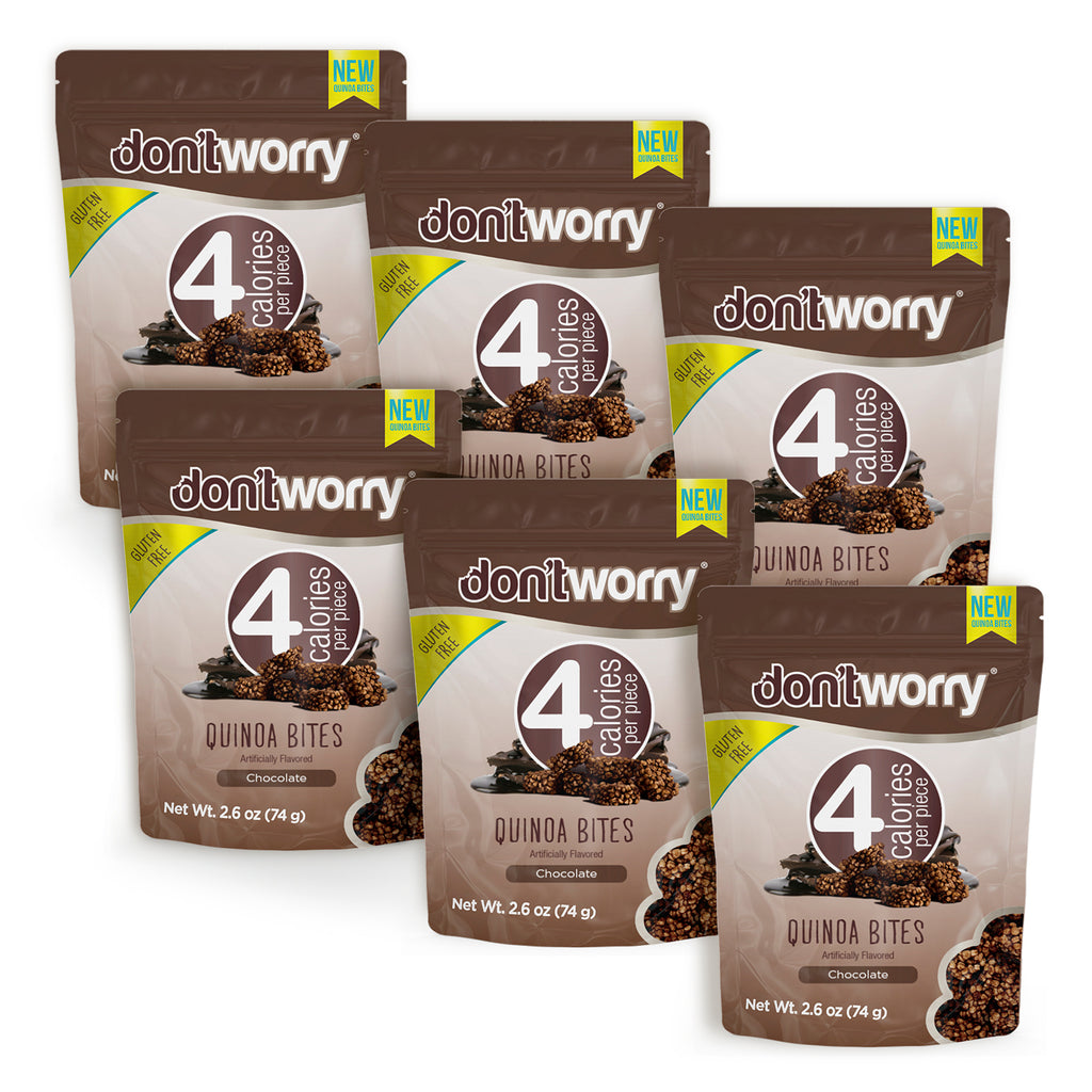 6 pack Quinoa Bites Chocolate Flavor Super Food (2.6 oz per bag)