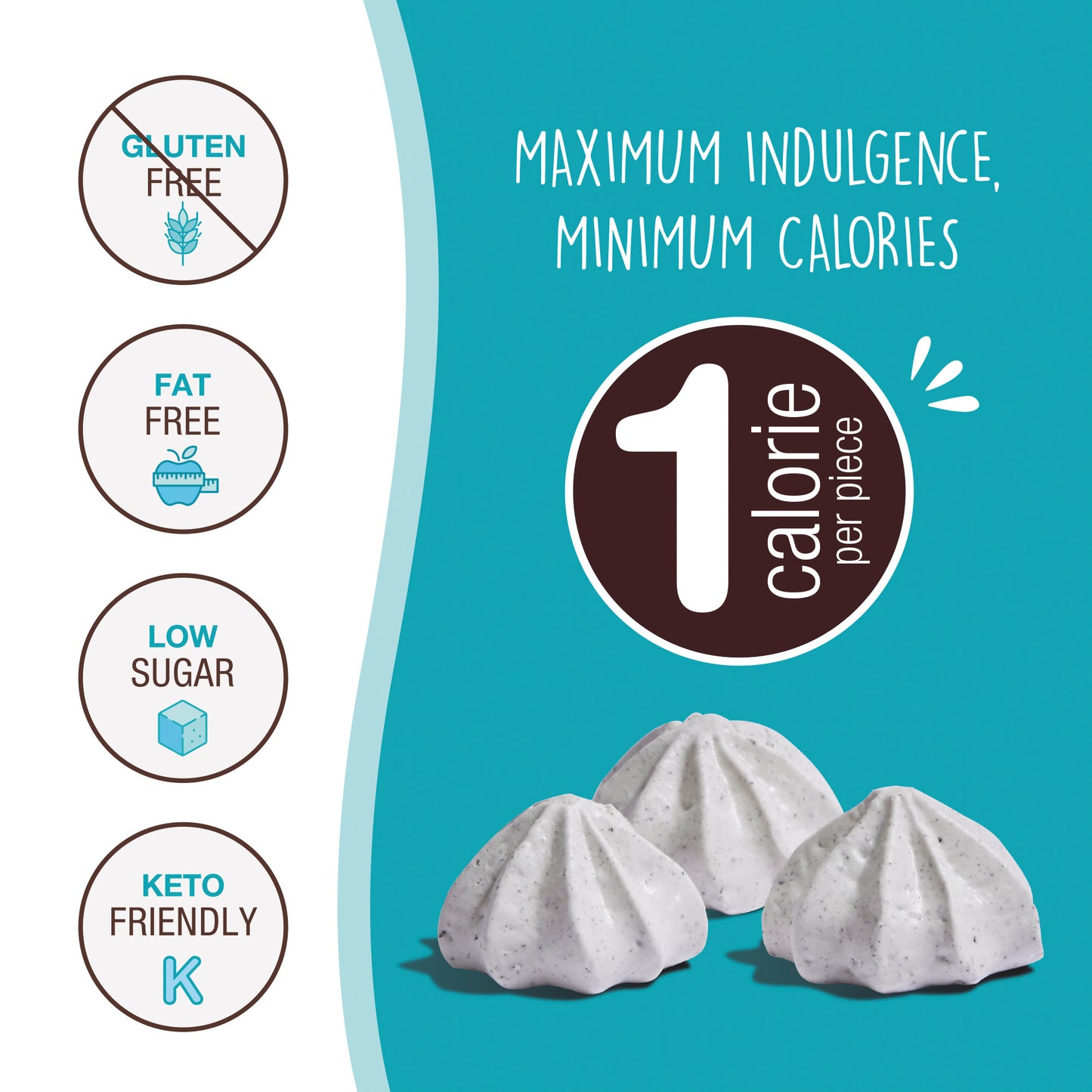 6 Pack Meringue Cookies & Cream Flavor 1.7 oz